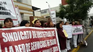 Obstetras cumplen octavo día de huelga indefinida. Foto: larepublica.pe