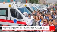 Ocho ambulancias están varadas por falta de placas en Arequipa