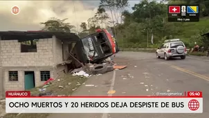 Ocho muertos deja despiste de bus en Huánuco. Foto y video: América Noticias