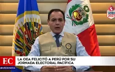 OEA felicitó al Perú por su jornada electoral democrática y pacífica - Noticias de peru-democratico