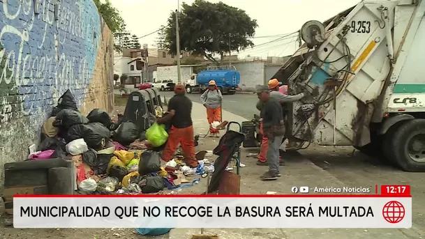 OEFA sancionará con multas a municipios que no recojan basura. Foto: América Noticias OEFA sancionará con multas a municipios que no recojan basura. Foto: América Noticias