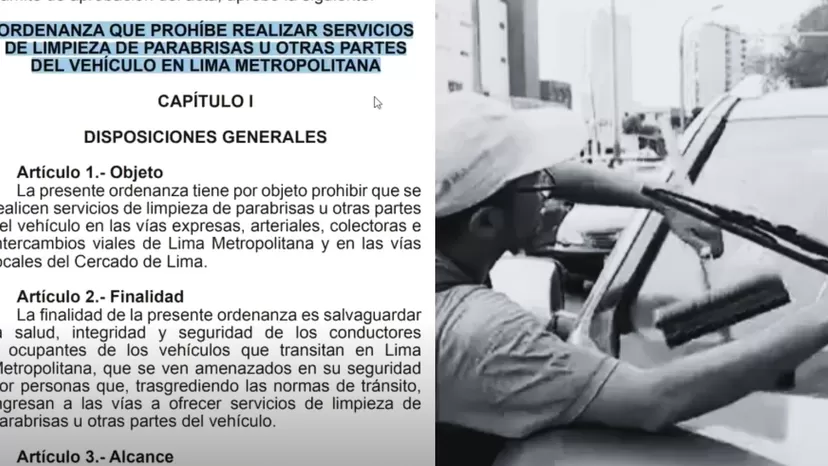 Oficializaron ordenanza que prohíbe limpiaparabrisas en Lima Metropolitana