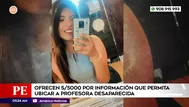 Ofrecen recompensa por información que permita ubicar a profesora