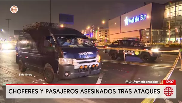 Ola de ataques contra transporte deja choferes y pasajeros muertos. Foto: América Noticias
