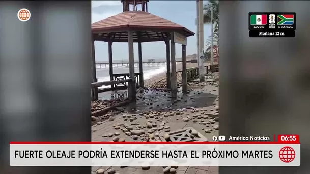 Oleaje anómalo continuaría hasta el 16 de junio. Foto: América Noticias Oleaje anómalo continuaría hasta el 16 de junio. Foto: América Noticias