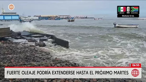 Oleaje anómalo continuaría hasta el 16 de junio. Foto: América Noticias Oleaje anómalo continuaría hasta el 16 de junio. Foto: América Noticias