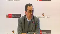 Ministro dio declaraciones en conferencia de prensa en presencia del jefe de la Sunat, Víctor Shiguiyama. Video: América Noticia