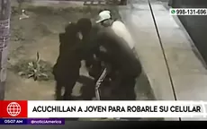 Los Olivos: Acuchillan a joven para robarle su celular   - Noticias de 