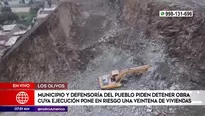 Obras en cerro afectan viviendas en Los Olivos. Foto: América Noticias