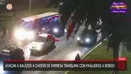 Los Olivos: atacan a balazos a chofer de Translima con pasajeros
