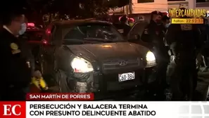 Los Olivos: Un muerto y tres heridos deja balacera entre policías y delincuentes. Video: América