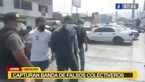 Los Olivos: capturan a banda de falsos colectiveros 