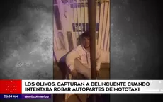 Los Olivos: Capturan a delincuente cuando robaba autopartes de mototaxi - Noticias de autopartes