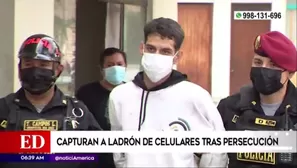 Ladrón de celulares. América Noticias 