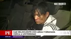 Los Olivos: Cayó delincuente con arma y granada cerca de universidad