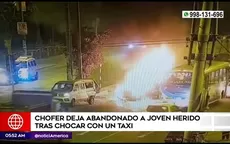 Los Olivos: Chofer deja abandonado a joven herido tras chocar con un taxi - Noticias de chofer
