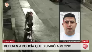 Los Olivos: Detienen a policía Segundo Benito Córdova por disparar a vecino. Foto y video: América Noticias