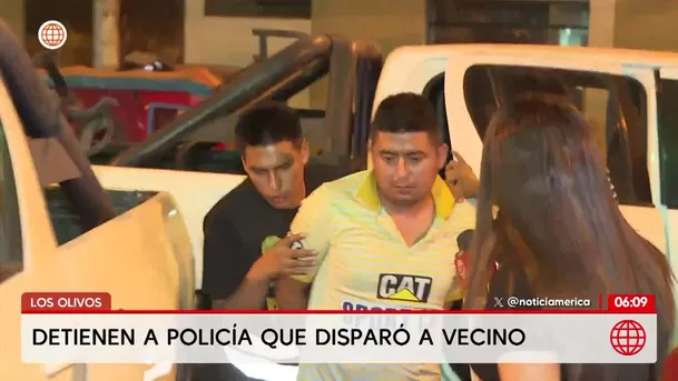 Los Olivos: Detienen a policía Segundo Benito Córdova por disparar a vecino. Foto: América Noticias