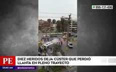 Los Olivos: Diez heridos deja cúster que perdió llanta en pleno trayecto - Noticias de los-olivos
