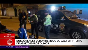 Dos jóvenes heridos en intento de asalto. América Noticias