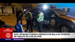 Dos jóvenes heridos en intento de asalto. América Noticias