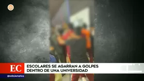 Escolares se enfrentaron en Universidad César Vallejo. Video: América TV