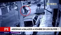 Cámaras de vigilancia captaron el crimen en Los Olivos.