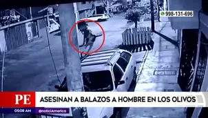 Cámaras de vigilancia captaron el crimen en Los Olivos.