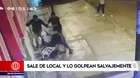 Los Olivos: Hombre sale de local y lo golpean salvajemente