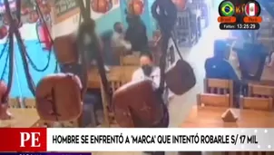 Los Olivos: Hombre se enfrentó a marca que intentó robarle S/17 000. Video: América