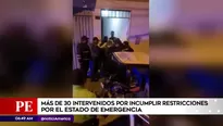 Intervención en discotecas clandestinas