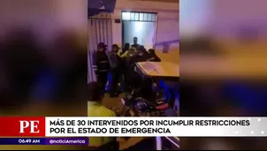 Intervención en discotecas clandestinas