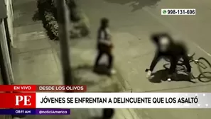 Cámara de vigilancia captó el asalto a los jóvenes.