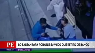 Los Olivos: lo balean para robarle S/19 500 que retiró de banco