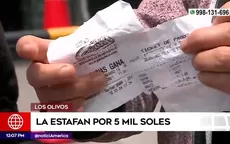 Los Olivos: Mujer fue estafada con el cuento de la "lotería falsa" - Noticias de loteria