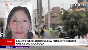 Motociclista atropelló a mujer en Los Olivos. Foto y video: América Noticias