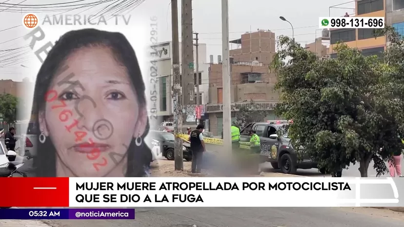 Los Olivos: Mujer murió atropellada por motociclista que se dio a la fuga