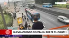 Los Olivos: Nuevo atentado contra un bus de El Chino