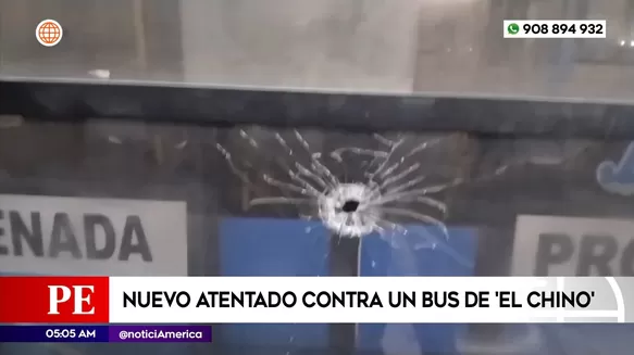 Nuevo atentado contra un bus de El Chino en Los Olivos. Foto: América Noticias