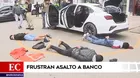 Los Olivos: Policía frustró asalto a agencia bancaria