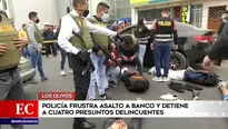 Policía frustró asalto en Los Olivos.