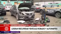 Recuperan auto robado y autopartes en Los Olivos. Foto y video: América Noticias