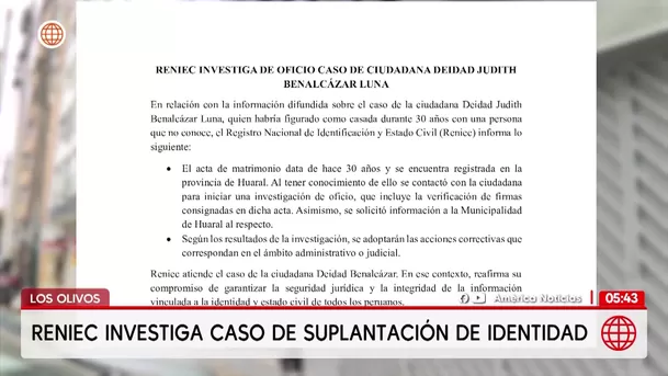 Los Olivos: Mujer descubre que está casada con un desconocido en Huaral. Foto: América Noticias