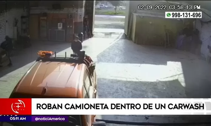 Los Olivos: Roban camioneta dentro de un carwash