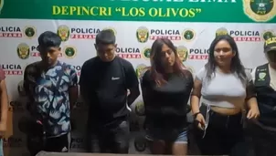 Delincuentes al notar la presencia policial pretendieron darse a la fuga, se les incautó el celular y armas de juguete / Fuente: América Noticias