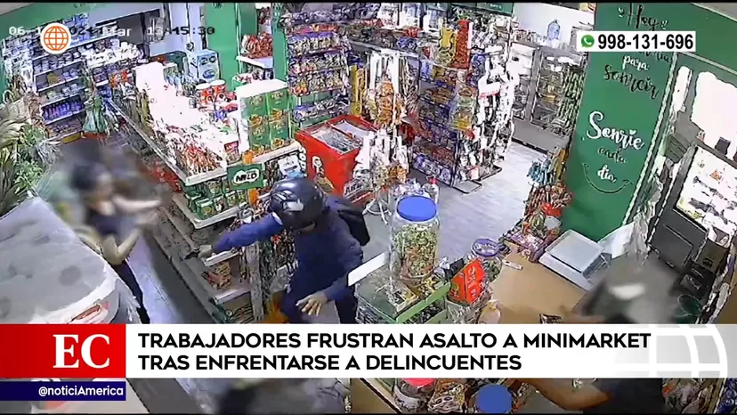 Los Olivos: Trabajadores se enfrentan a delincuentes y frustran asalto a minimarket