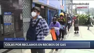 Los Olivos: Usuarios forman largas colas para reclamar incremento en recibos de gas