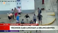 Delincuentes casi son linchados en Los Olivos. Foto y video: América Noticias