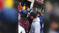 Los gritos de auxilio movilizaron a comerciantes del lugar y montaron una contraofensiva. Foto y video: América Noticias