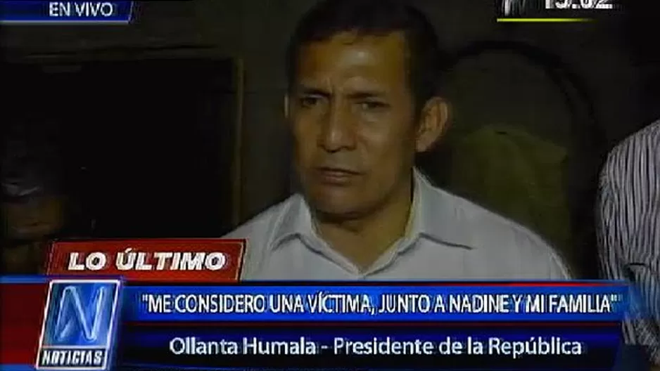 Ollanta Humala sobre denuncia de Simon: “me considero una víctima, junto a Nadine y mi familia”